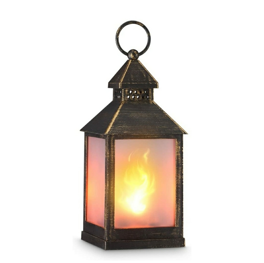 Vintage Style Decorative Lantern,Flame Effect LED